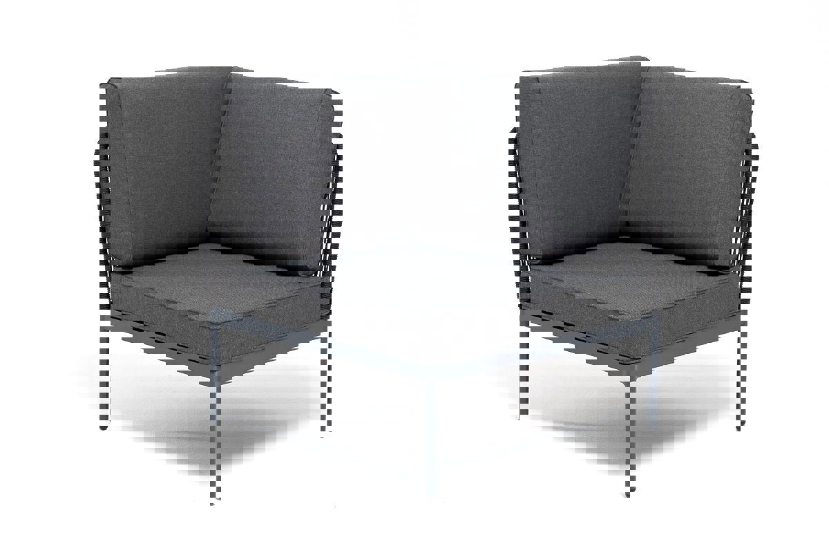 Изображение товара Диван садовый модульный 4SIS Канны серый антивандальный надежный