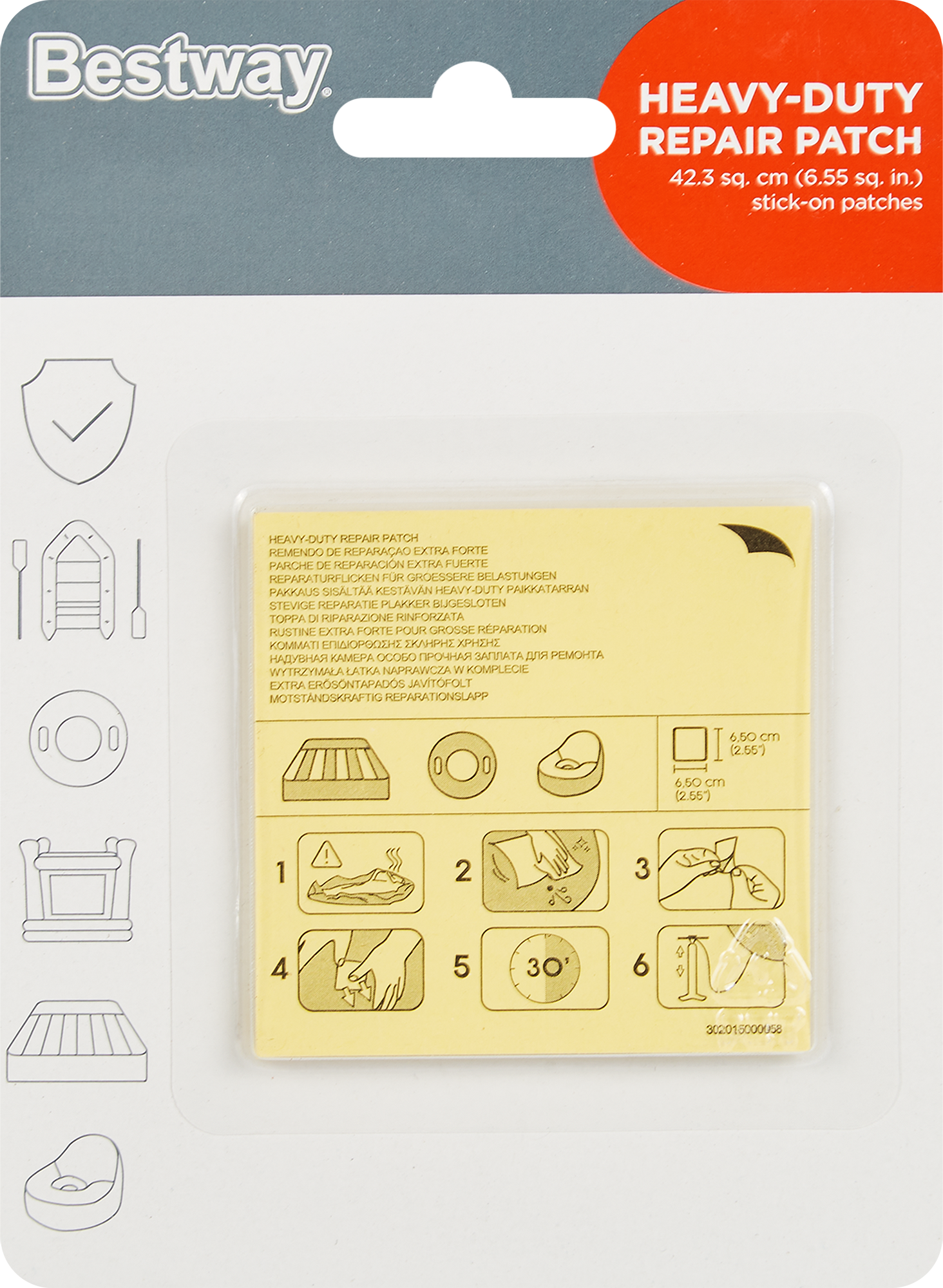 Ремонтный набор 10 ПВХ заплаток