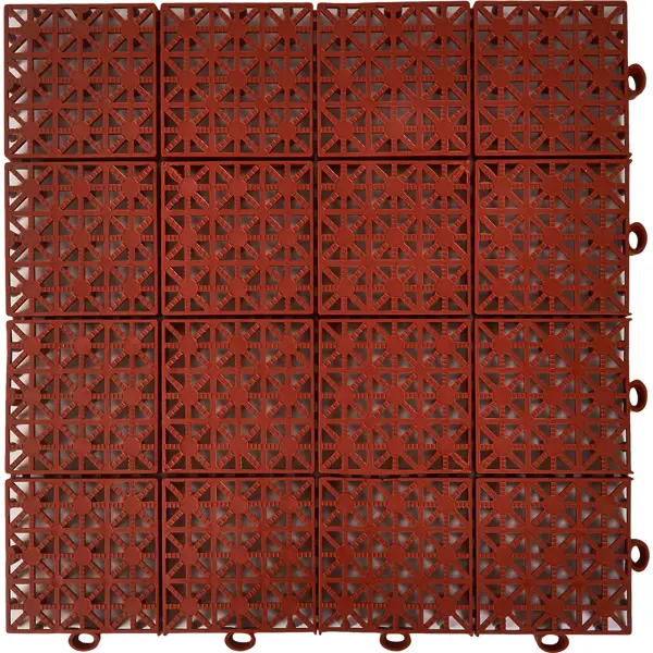 Модульное покрытие Pol Plast 30x30x1.1 см 9 шт 0.81 м² цвет коричневый