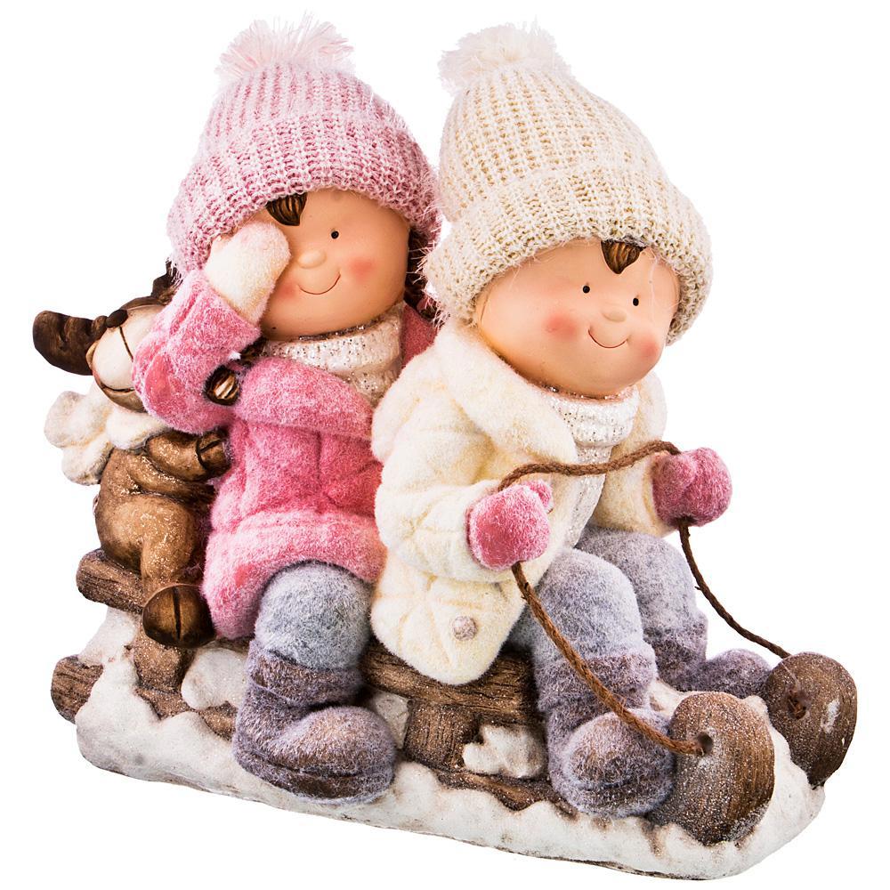 Изображение товара Декоративная фигурка Lefard Детишки в снегу 787-171