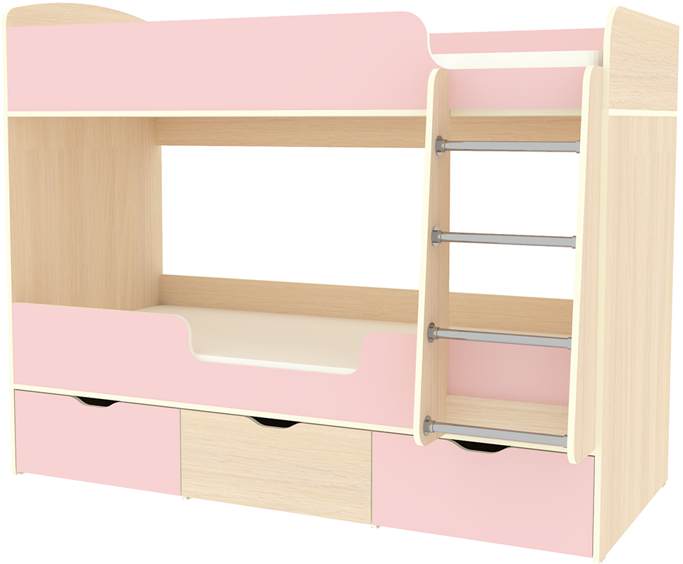 Изображение товара Двухъярусная кровать Кариви Малыш двойняшка 80x180 см детская из ЛДСП