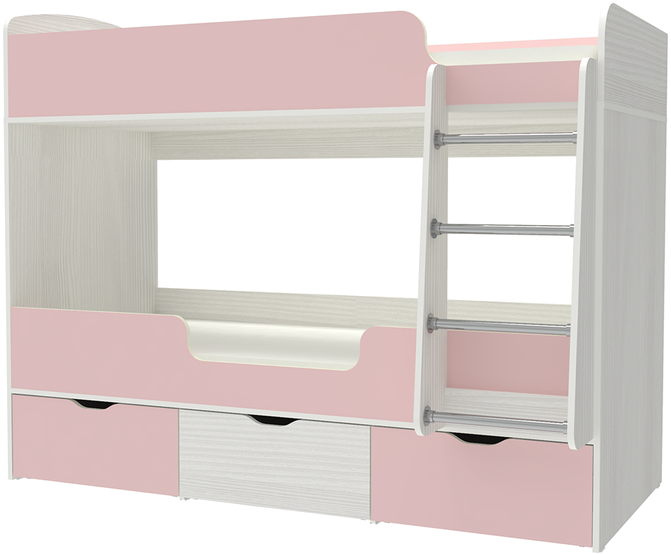 Изображение товара Двухъярусная кровать Кариви Малыш двойняшка 80x180 для детской комнаты