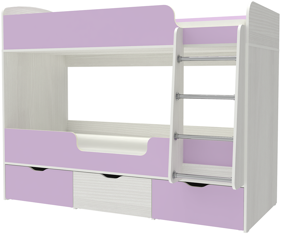 Изображение товара Двухъярусная кровать Кариви Малыш двойняшка 80x180 Екатерина Ирис