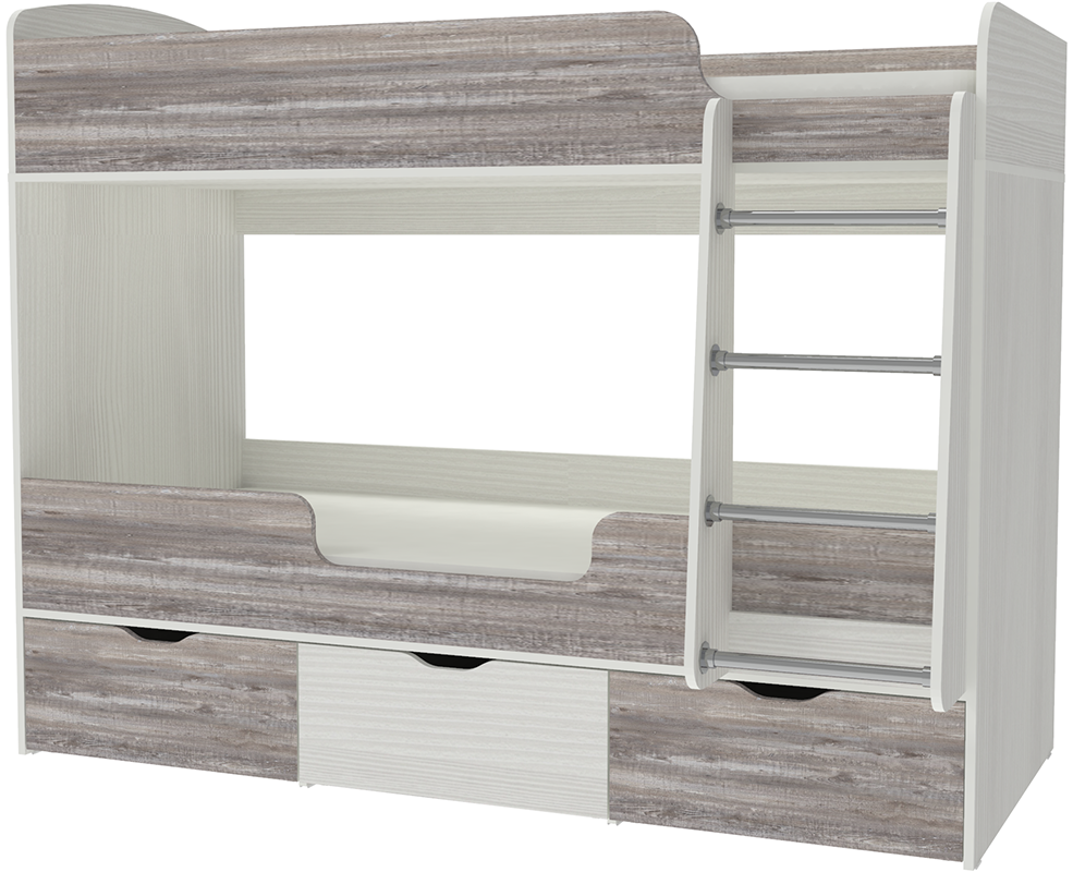 Изображение товара Кровать Кариви Малыш Двойняшка двухъярусная 183x146 см