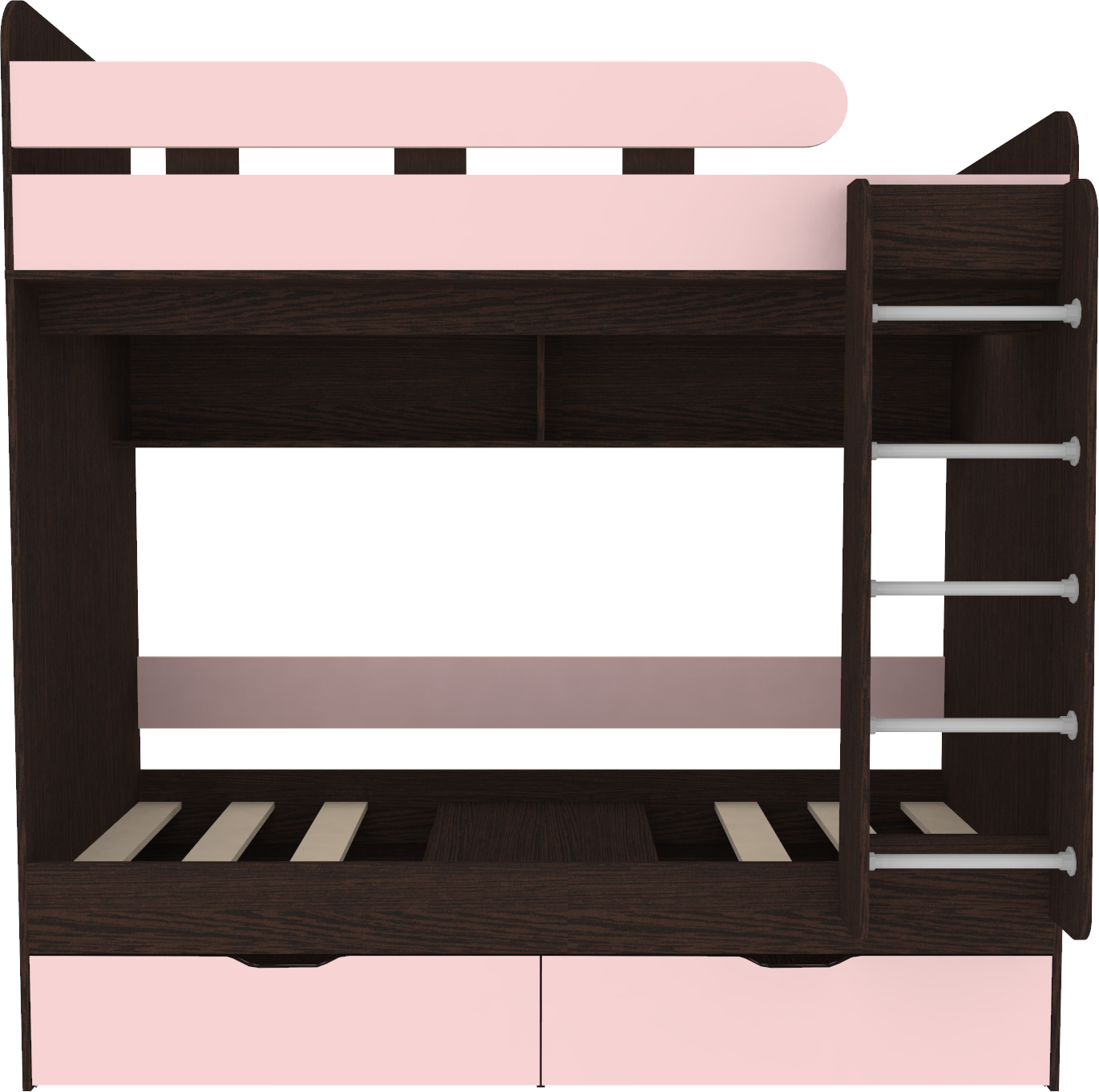 Изображение товара Детская двухъярусная кровать Кариви Юниор 5 80x160 см розовая Россия