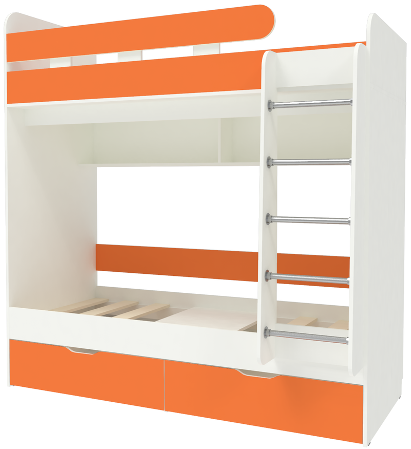 Изображение товара Детская двухъярусная кровать Кариви Юниор 5 80x160 натуральный цвет