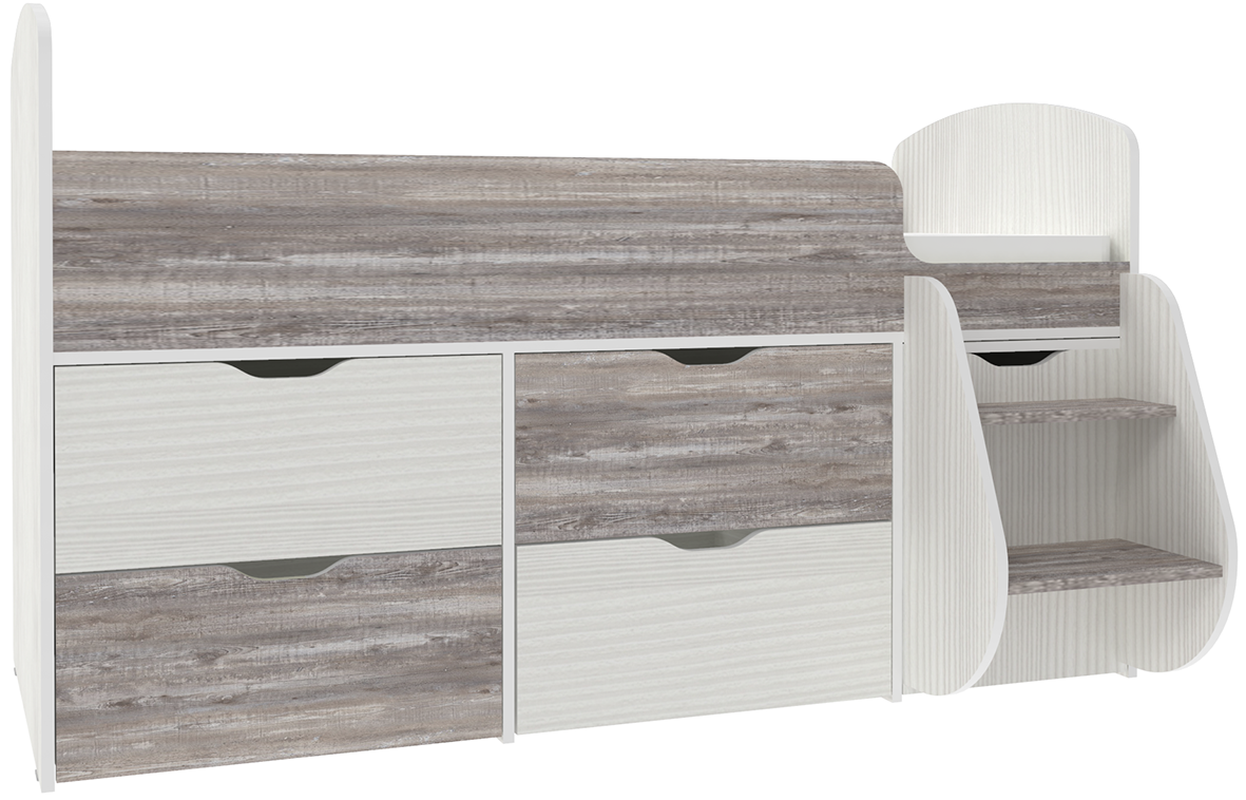 Изображение товара Кровать чердак Кариви Малыш 00450-04-31-00 серый бетон для детей 164x101 см