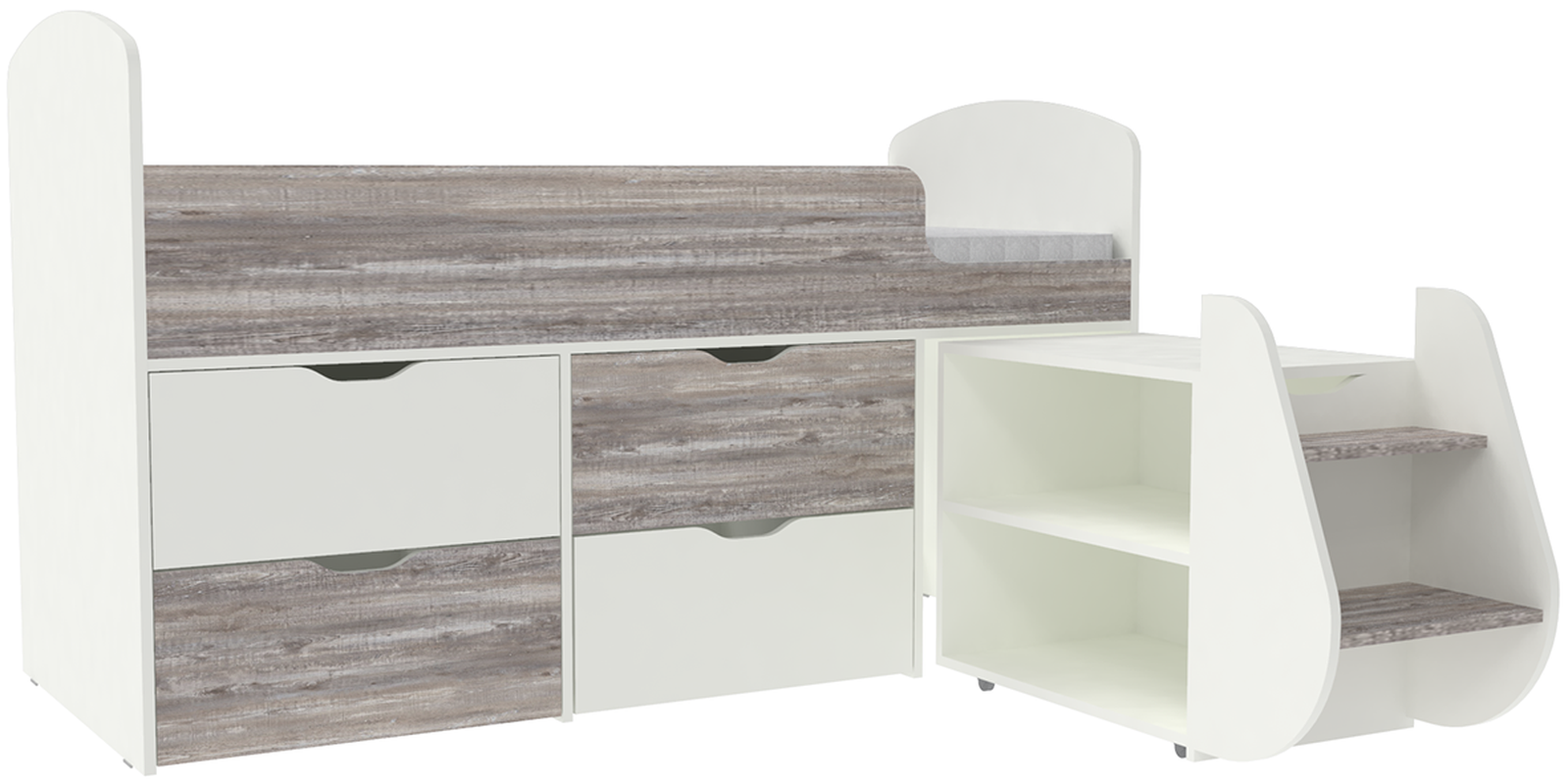 Изображение товара Детская кровать Кариви Малыш 00450-33-31-00 с ящиками безопасная и компактная