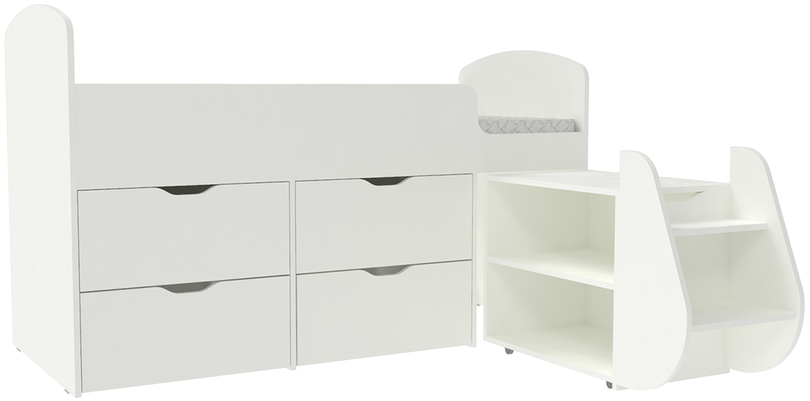 Изображение товара Кровать Кариви Малыш 7 164x101x74 см цвет белый