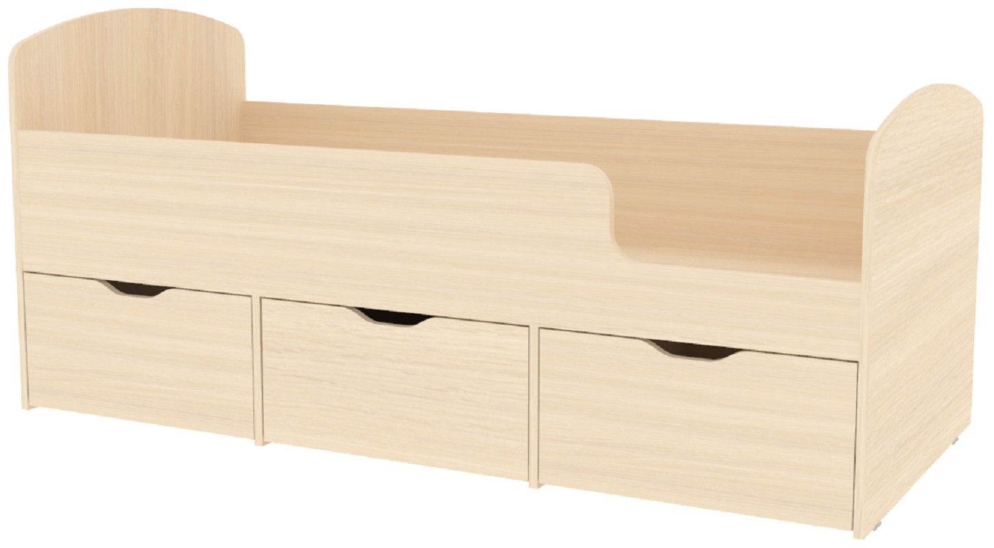 Изображение товара Кровать Кариви Малыш Мини 163x63x73 см цвет дуб молочный