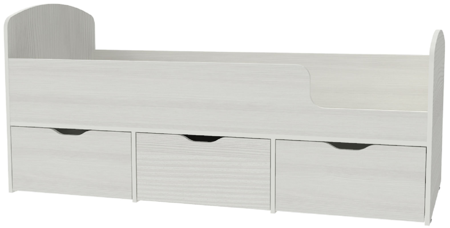 Изображение товара Кровать Кариви Малыш Мини белое дерево компактная детская кровать