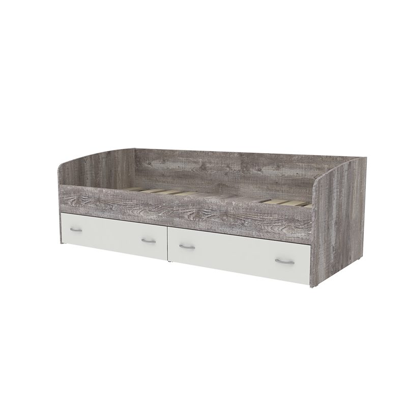 Изображение товара Детская кровать Кариви Юта нижняя 00179-31-33-00 белая бетон 193x83 см