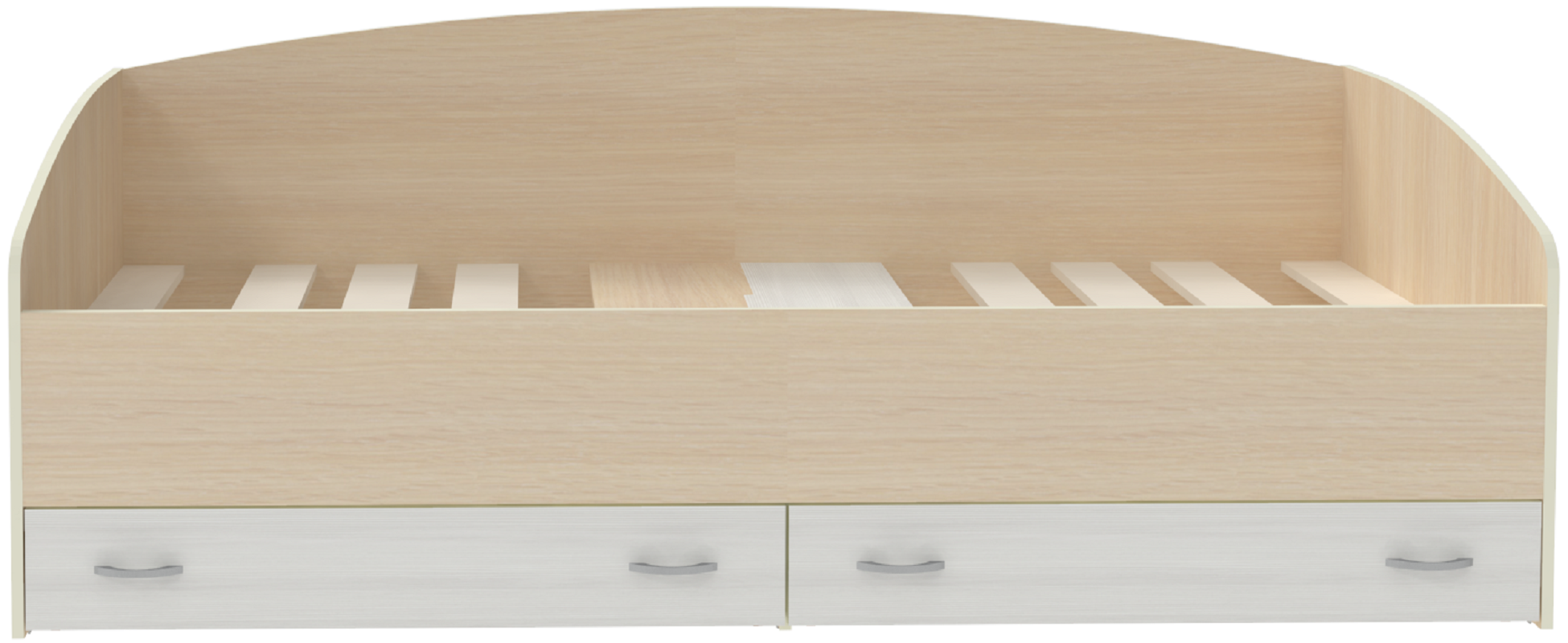 Изображение товара Кровать Кариви Кадет 00016-01-04-00 203.2x75x93.2 см цвет дуб молочный/белое дерево