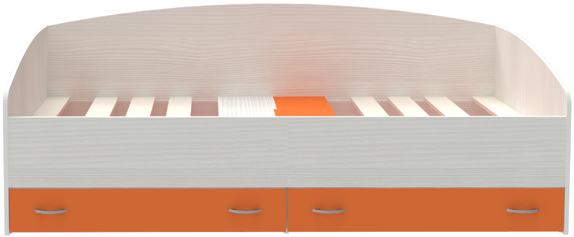 Изображение товара Кровать Кариви Кадет с выкатными ящиками 203.2x93.2 см оранжевая