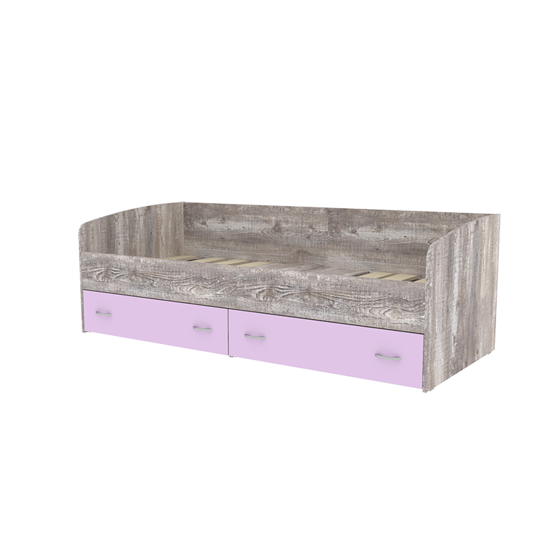 Изображение товара Кровать Кариви Юта нижняя 193x65x83 см цвет ирис/бетон