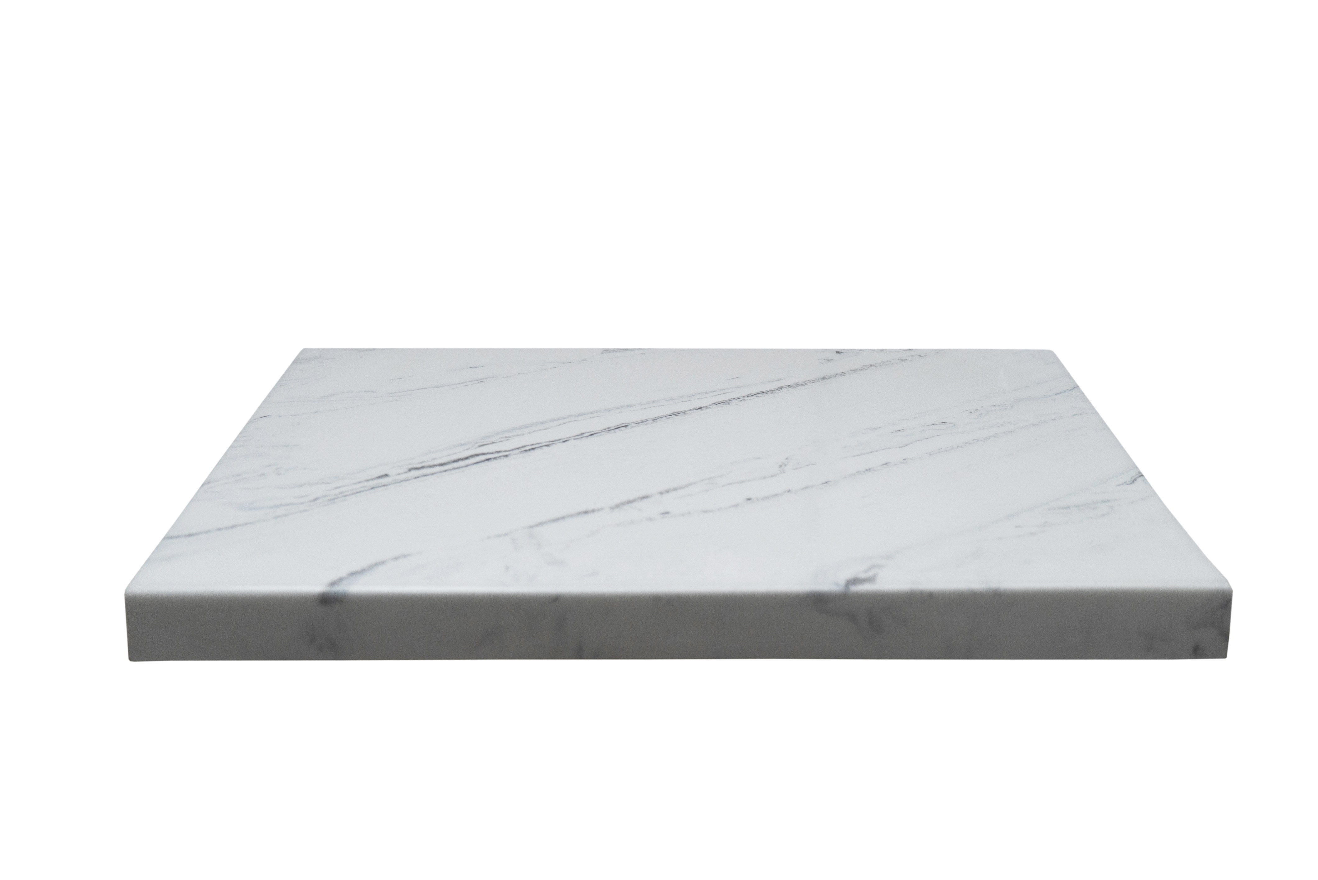 Изображение товара Столешница в ванную Scandi-80M из искусственного камня 80x47 см белый мрамор