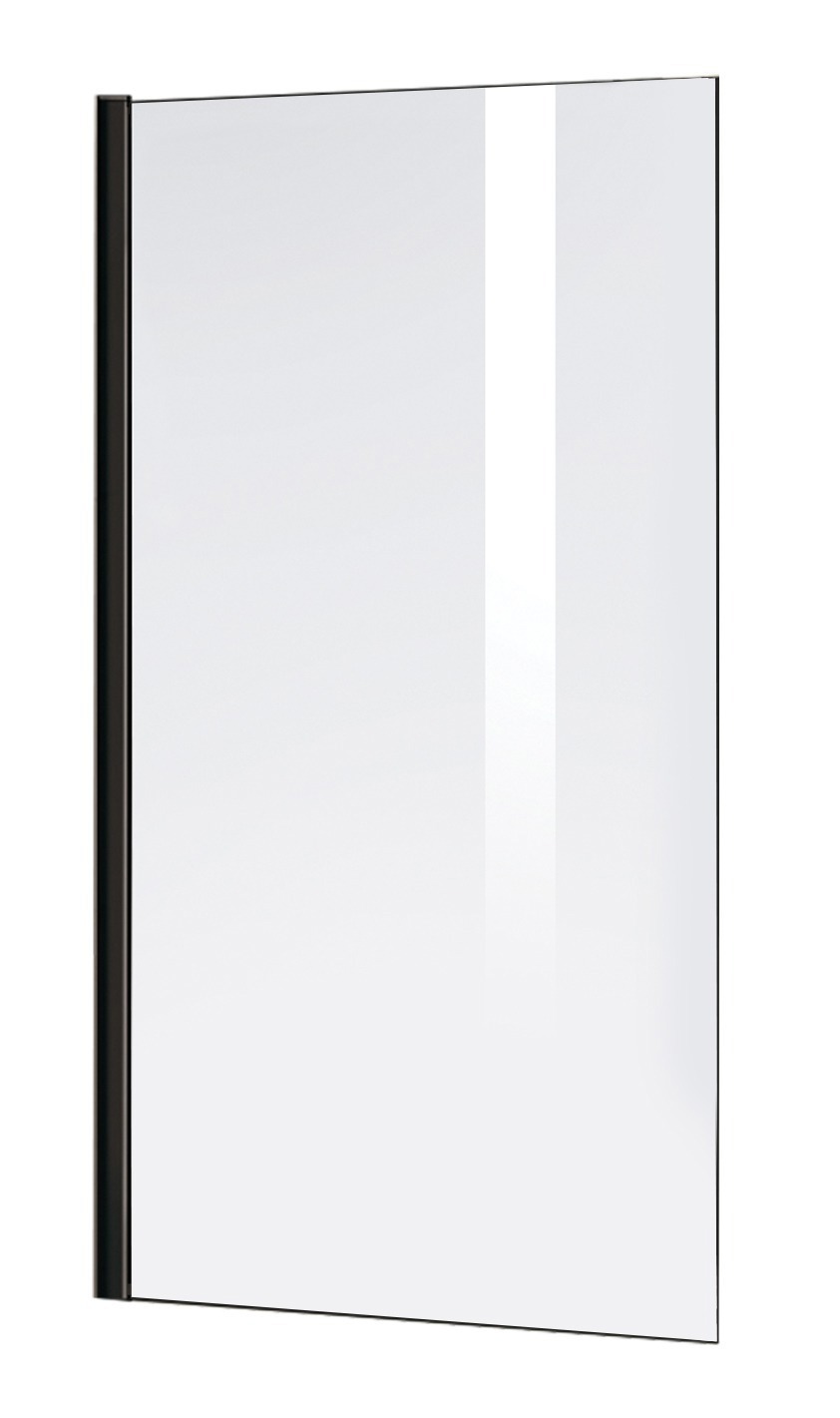 Изображение товара Ширма на ванну Screen 67.7x140 см прозрачное стекло черный профиль