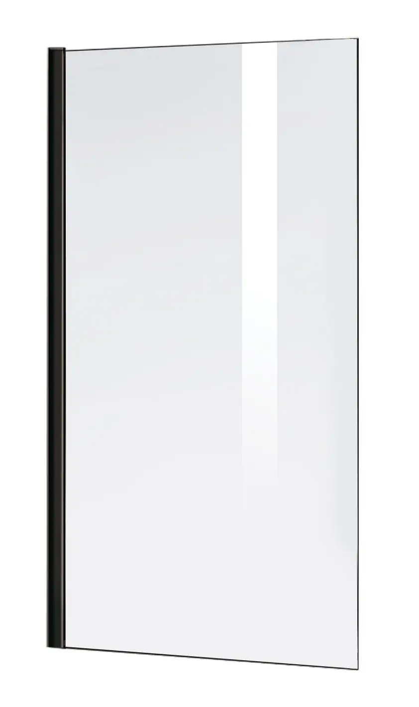 Ширма на ванну Screen 67.7x140 см прозрачное стекло профиль черный