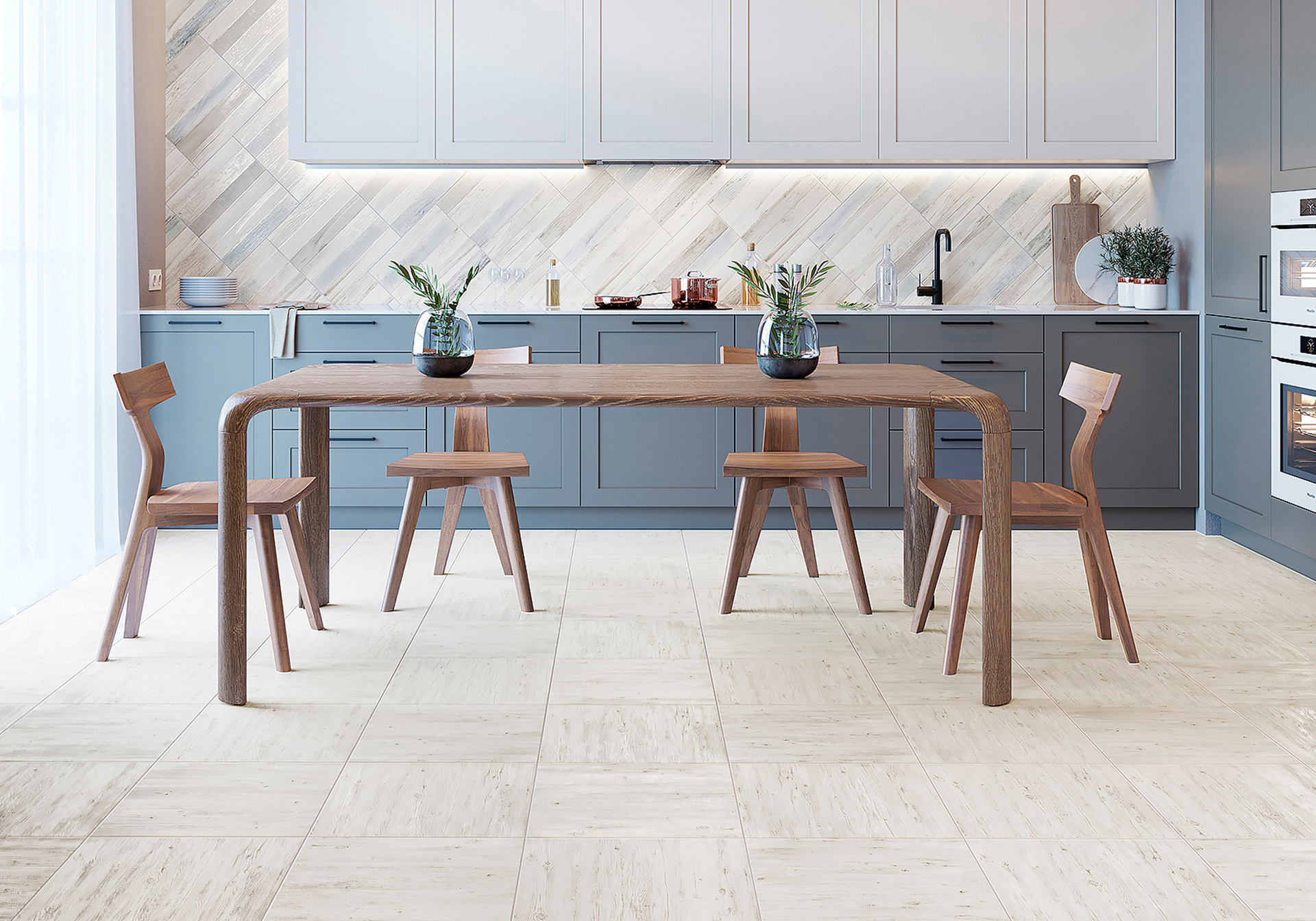 Изображение товара Керамогранит New trend Paintwood beige 41x41 см, эффект дерева, морозостойкий