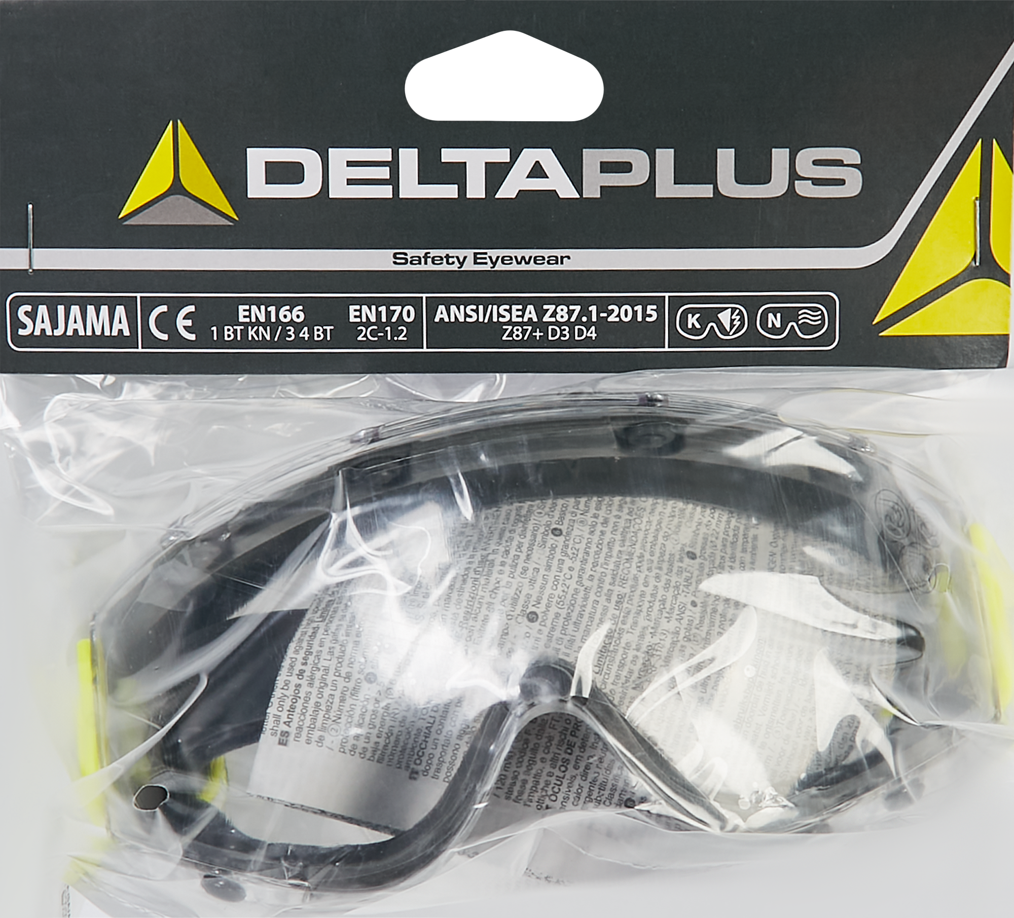 Очки защитные закрытые с обтюратором Delta Plus Sajama прозрачные с защитой от запотевания и царапин - 3