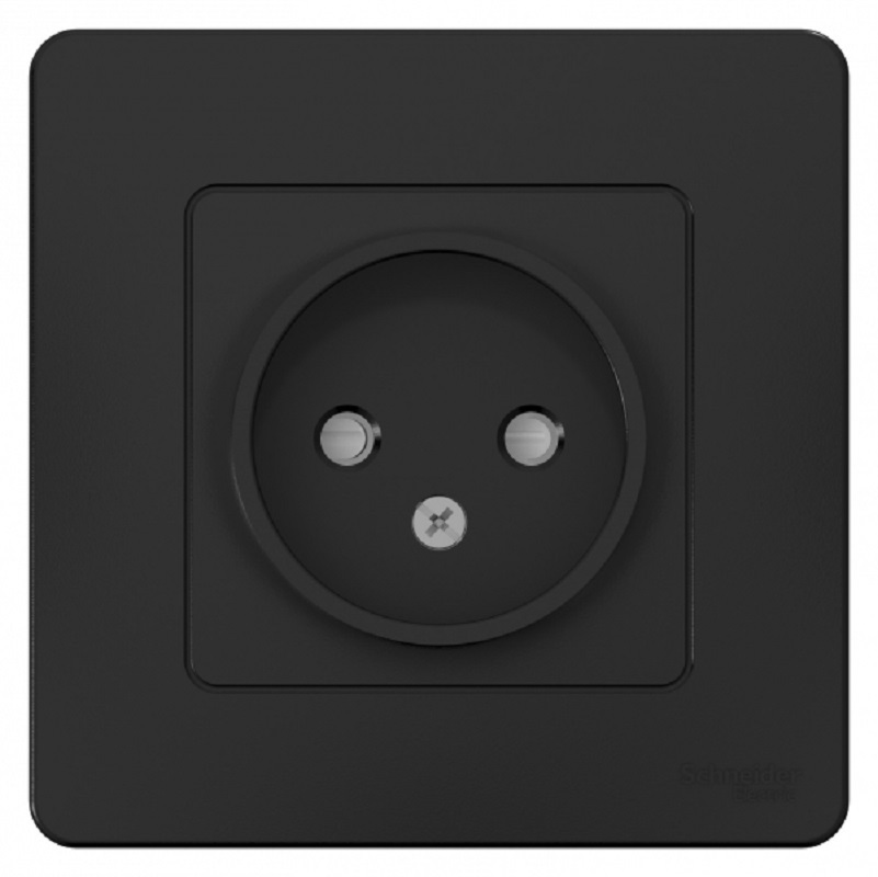 Изображение товара Розетка встраиваемая Systeme Electric Blanca без заземления со шторками цвет антрацит 1 шт Изображение товара Розетка встраиваемая Systeme Electric Blanca без заземления со шторками цвет антрацит 1 шт