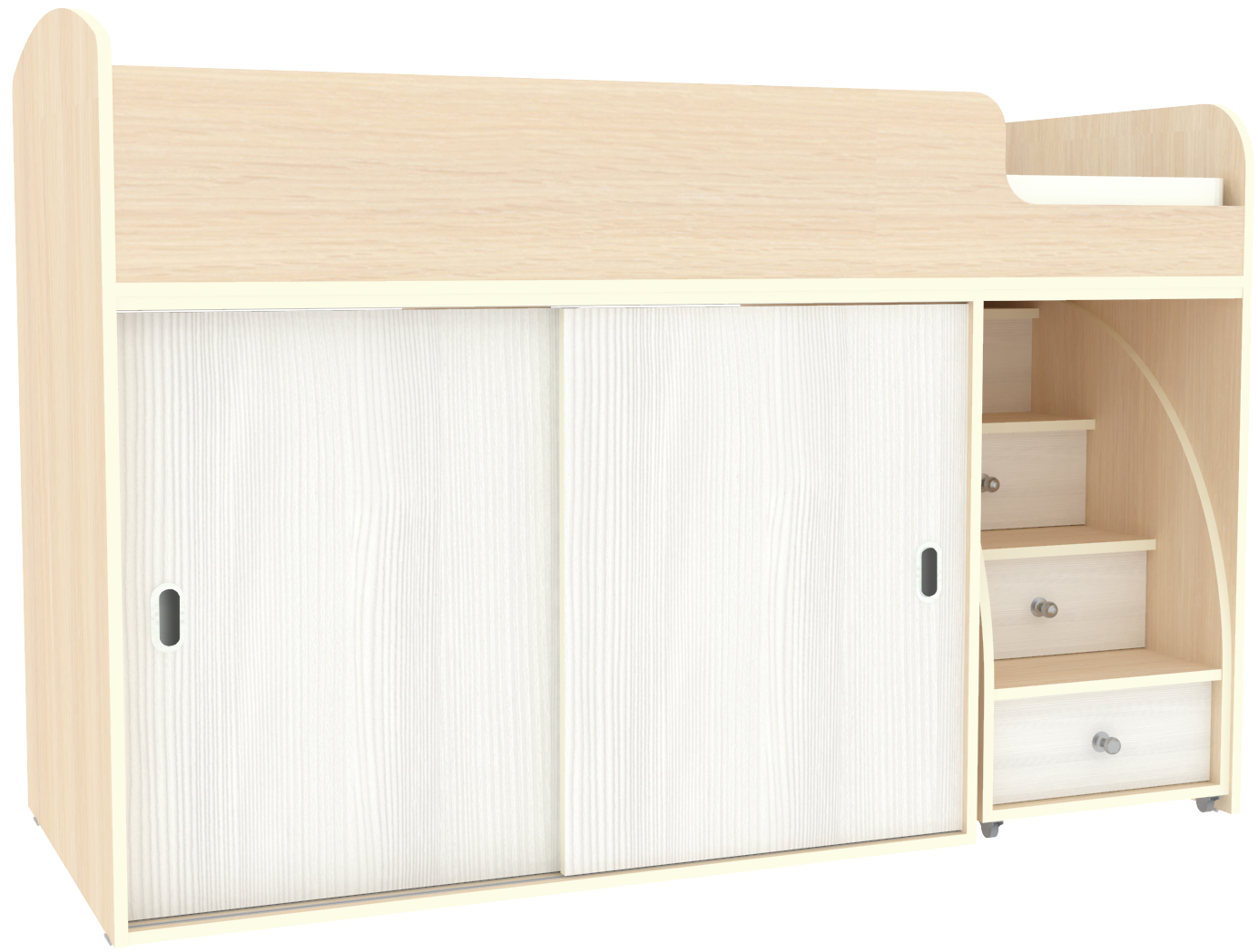 Изображение товара Детская кровать Кариви Малыш купе 164x110 см экологичная безопасная