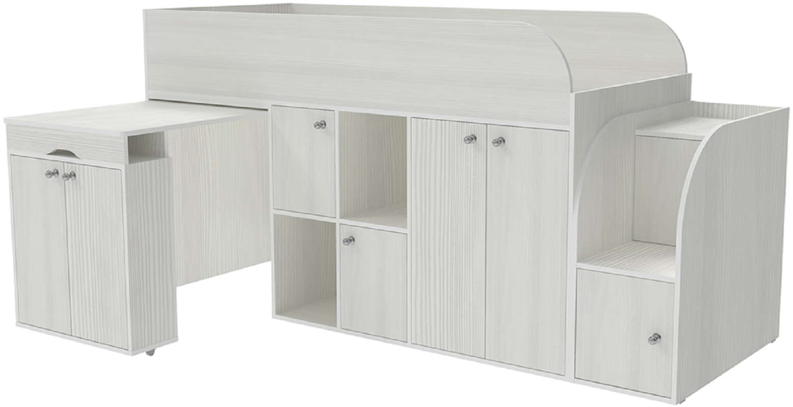 Изображение товара Кровать Кариви Малыш 3 80х180 см с функциональностью 5 в 1 белый