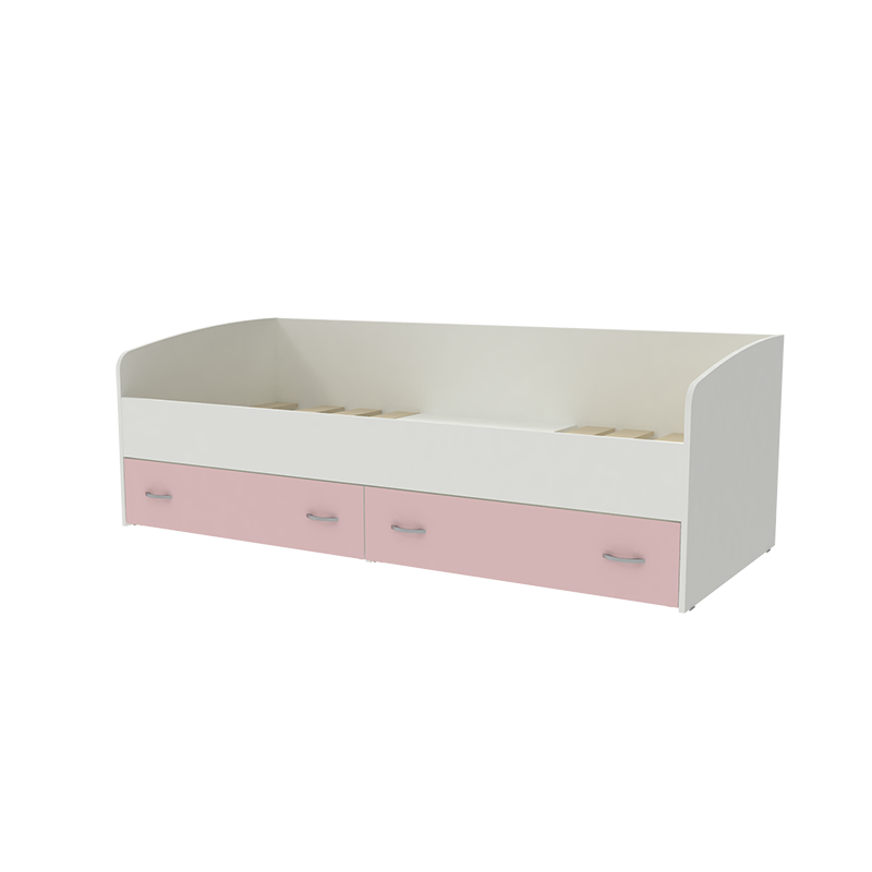 Изображение товара Кровать Кариви Юта нижняя 193x83 см белый/розовый