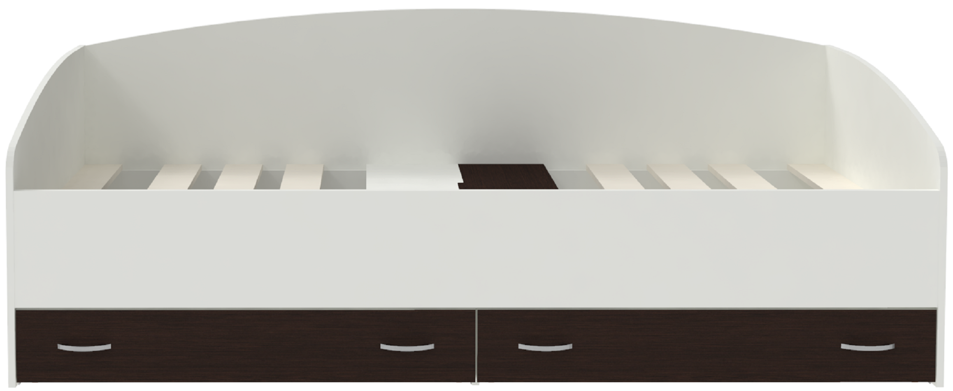 Изображение товара Кровать Кариви Кадет с выкатными ящиками 00016-33-02-00 203.2x75x93.2 см цвет белый/венге