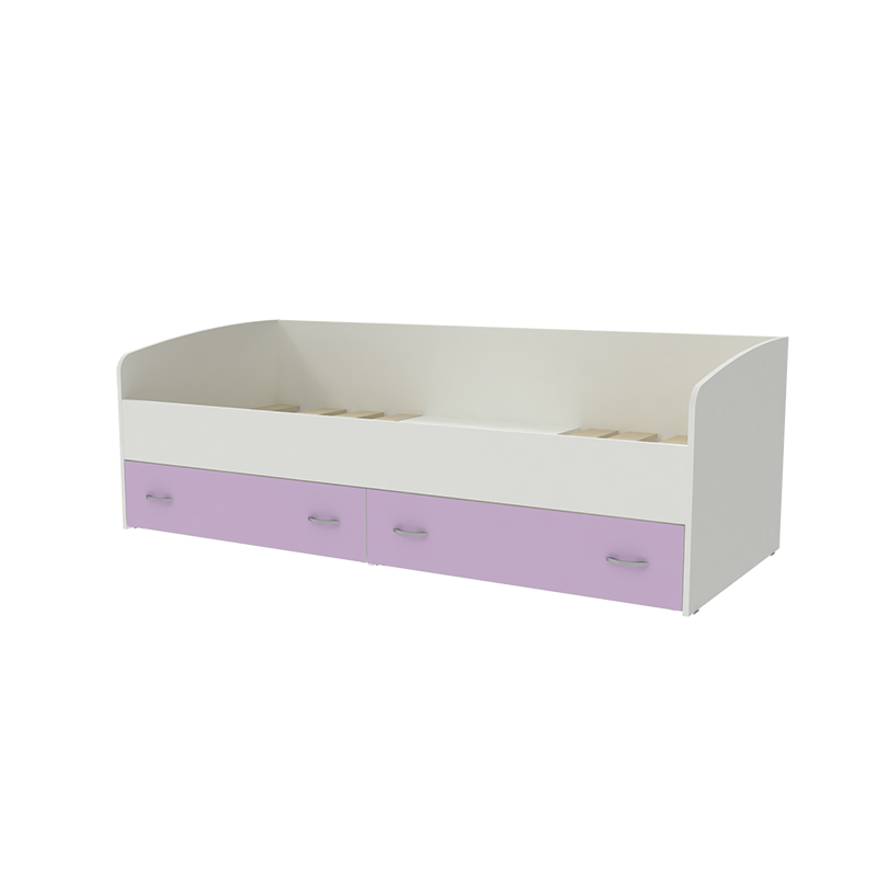 Изображение товара Кровать Кариви Юта нижняя 00179-33-25-00 193x65x83 см цвет ирис/белый