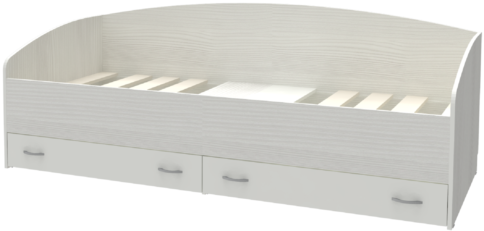 Изображение товара Детская кровать Кариви Кадет с выкатными ящиками 90х200 см белая