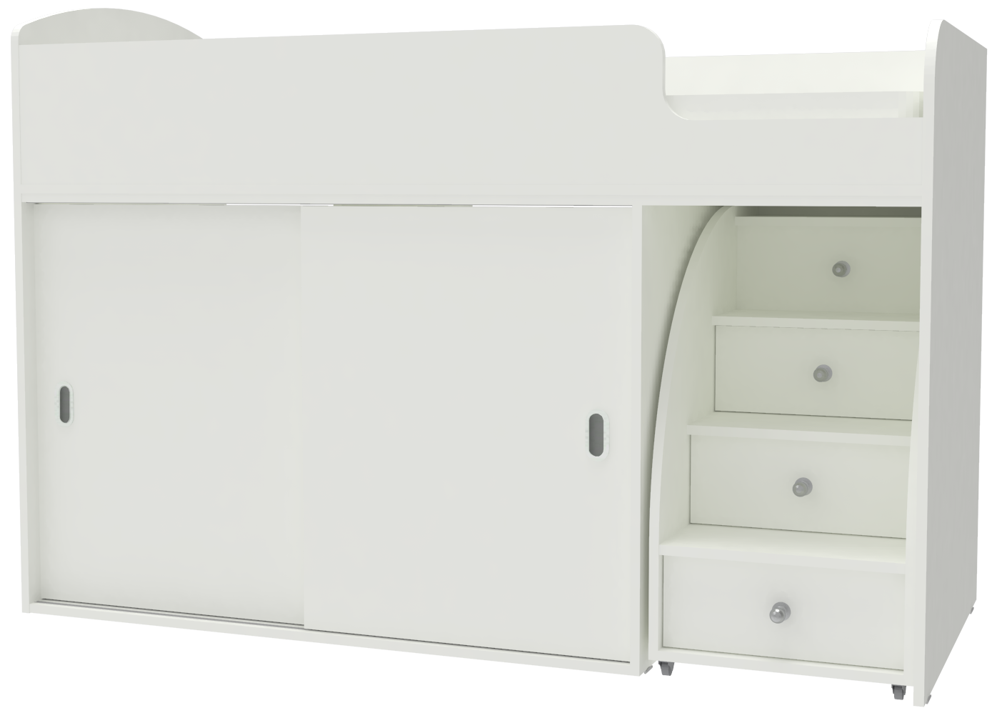 Изображение товара Кровать Кариви Малыш купе 164x110 см белая