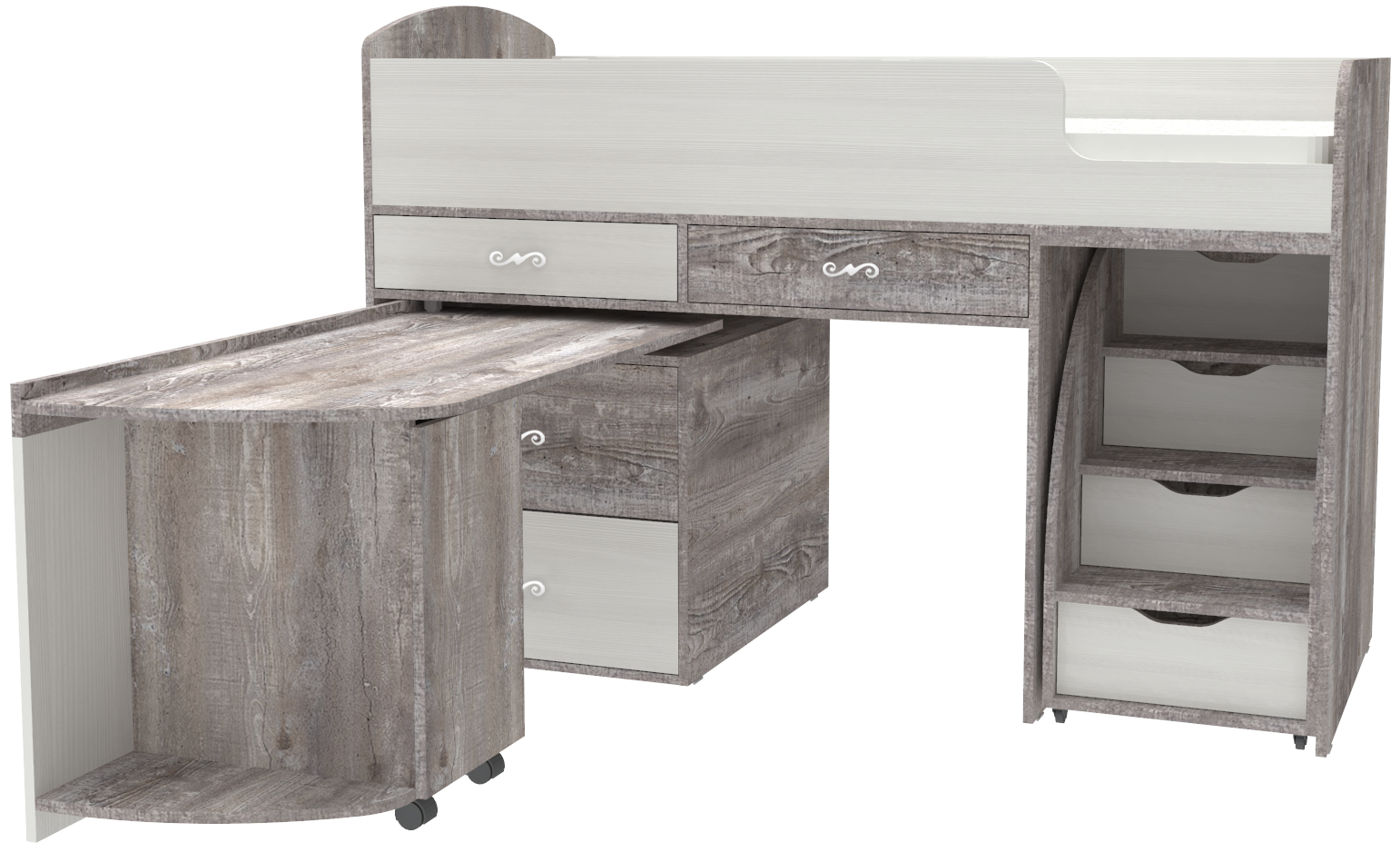 Изображение товара Кровать чердак КАРИВИ Малыш 6 для детей от 2 до 8 лет