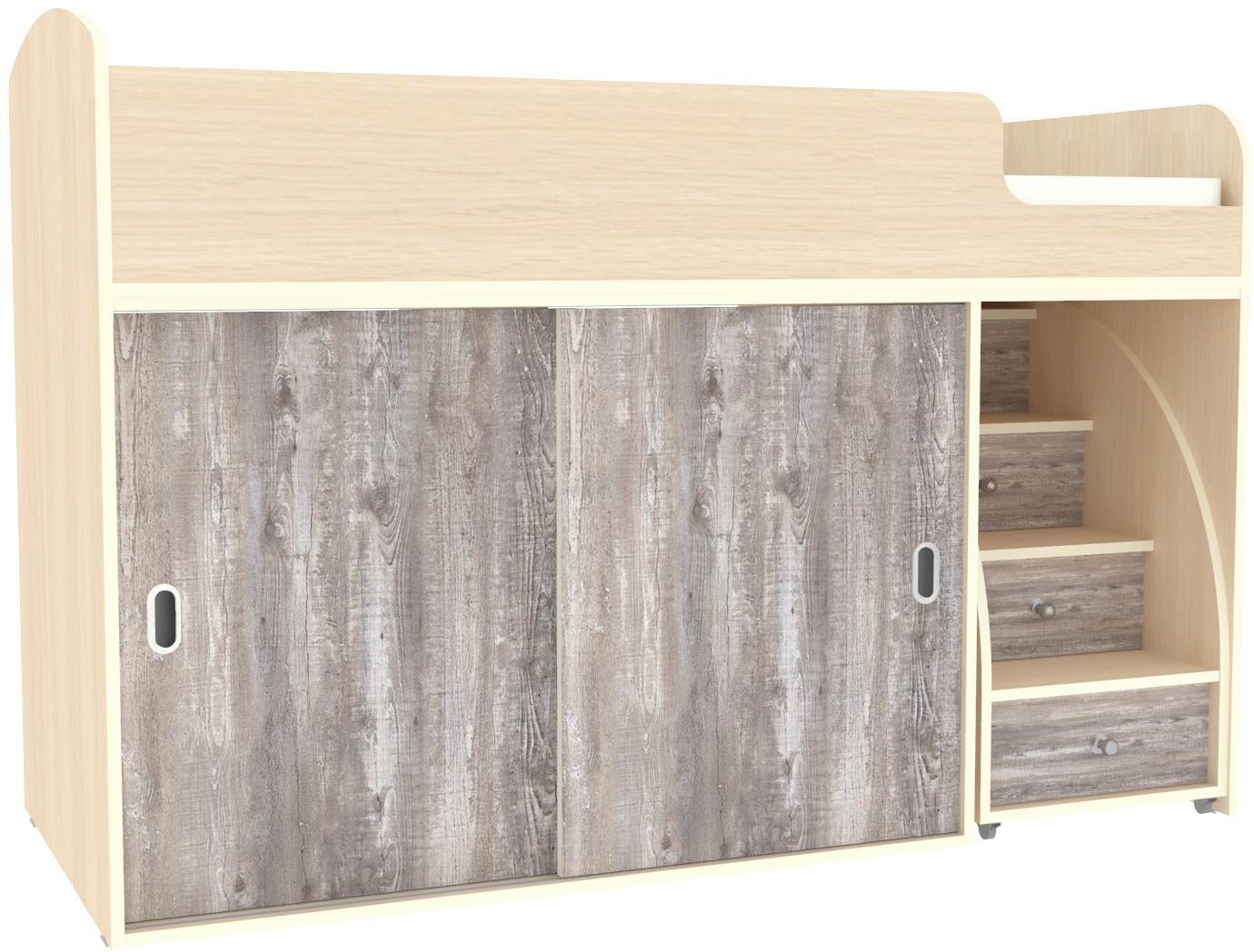 Изображение товара Детская кровать Кариви Малыш Купе 70x160 см в стиле детский Россия