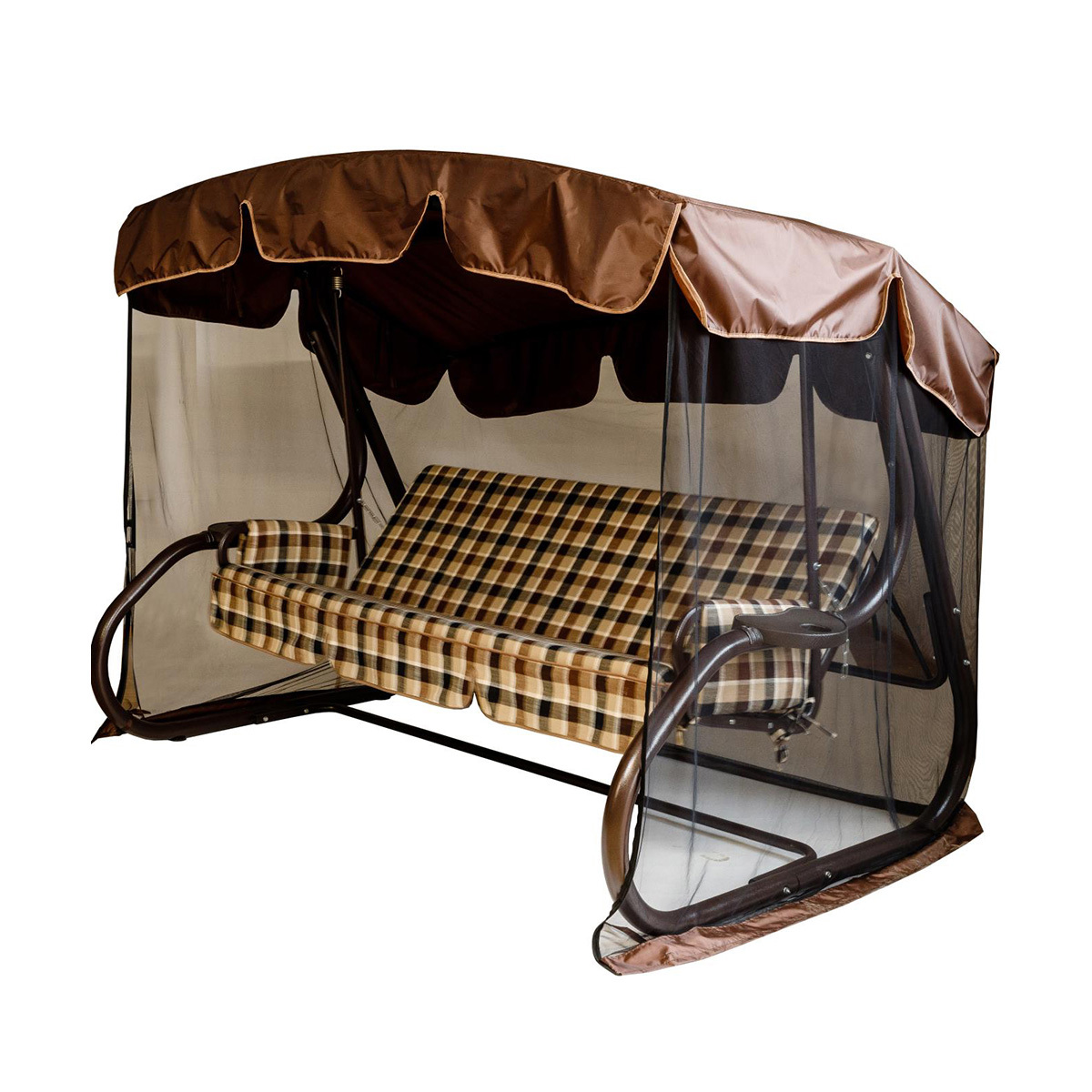 Изображение товара Садовые качели Olsa 3-х местные с москитной сеткой и каркасом