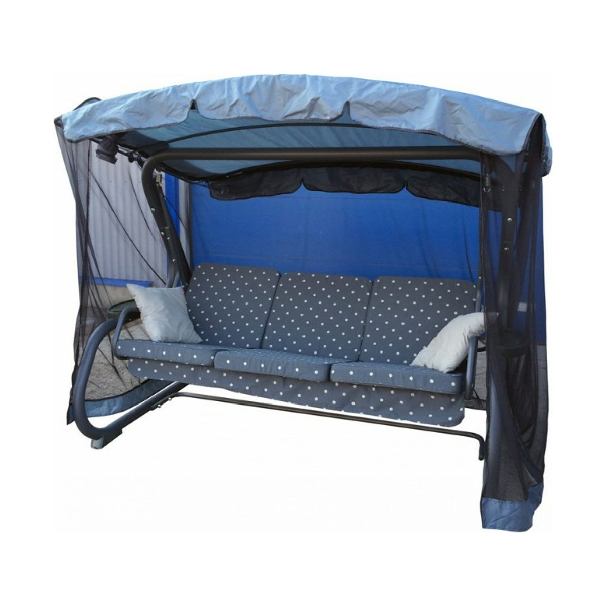 Изображение товара Качественные садовые качели Olsa 251706 Ияуб трехместные с москитной сеткой и тентом