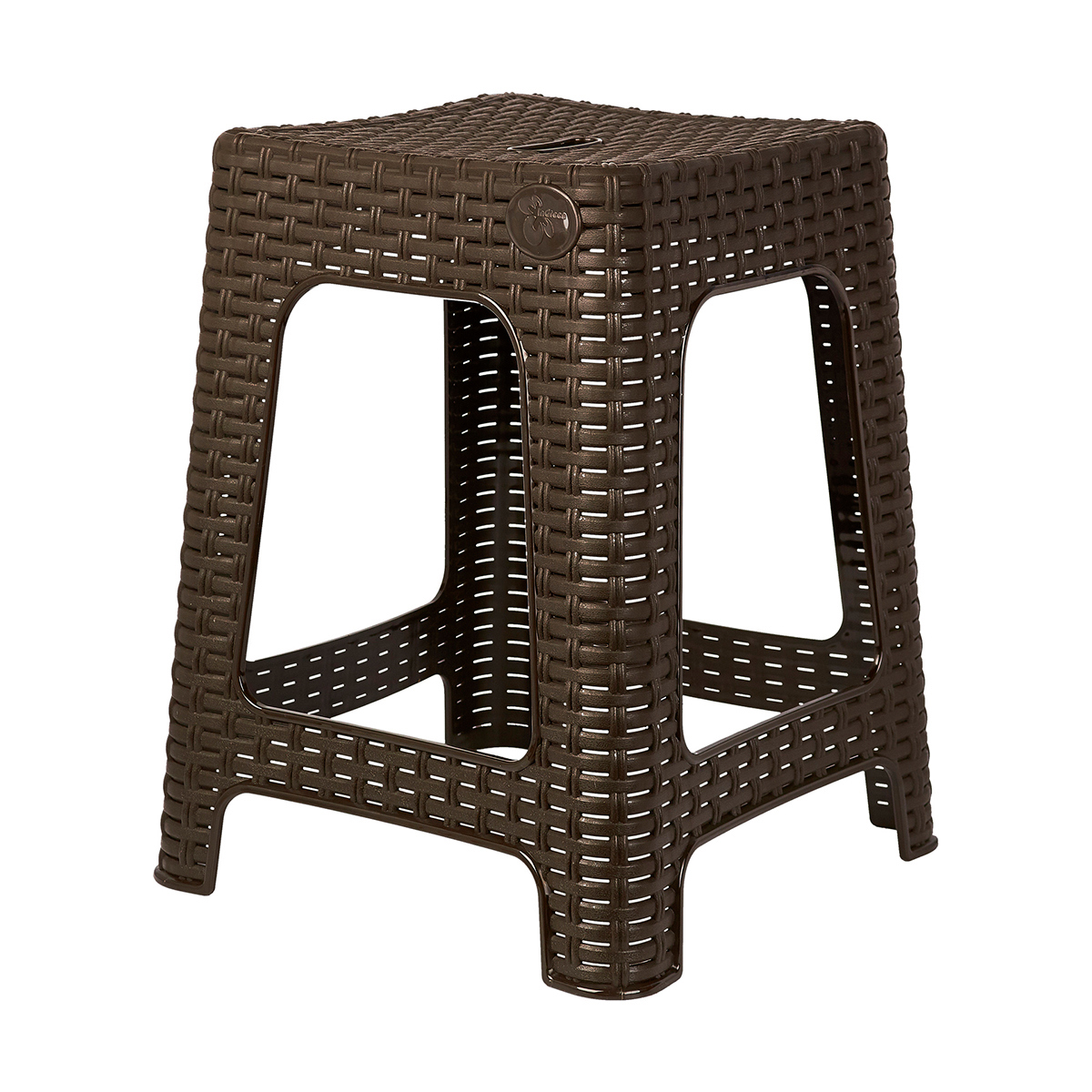 Изображение товара Садовый табурет InGreen Rattan 36.3 см коричневый пластиковый садовая мебель