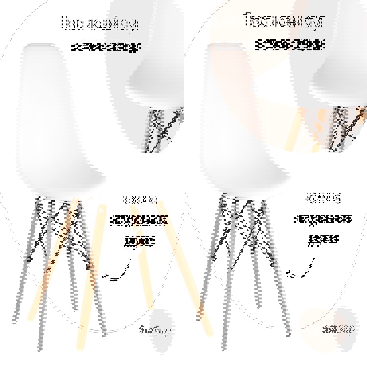 Изображение товара Стул кухонный Стул груп Y801 white 81x42x46 см пластик цвет белый