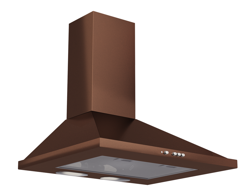 Изображение товара Наклонная вытяжка Elikor Оптима 50П-400-К3Л 51 см оранжевая медная