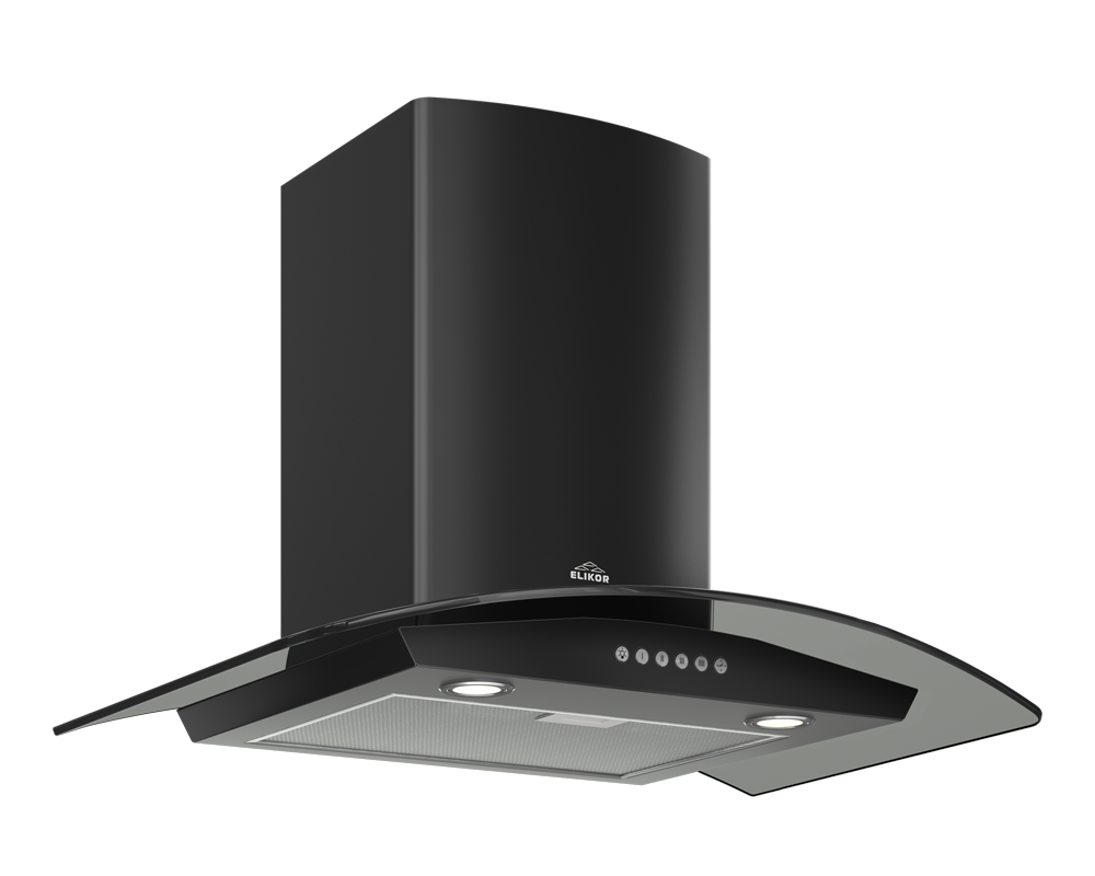 Изображение товара Наклонная вытяжка Elikor Аметист S4 60П-700-Э4Д 55 см черная, встраиваемая, тихая