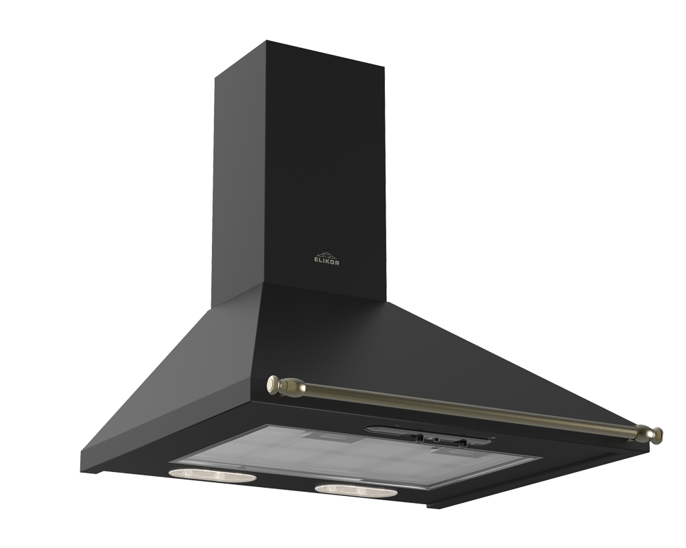 Изображение товара Наклонная вытяжка Elikor 60П-430-П3Л 37 см черная для кухни