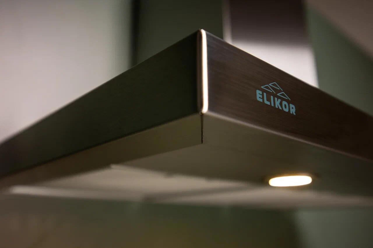 Изображение товара Наклонная вытяжка Elikor Квадра 90Н-650-К3Д, 56 см, серый