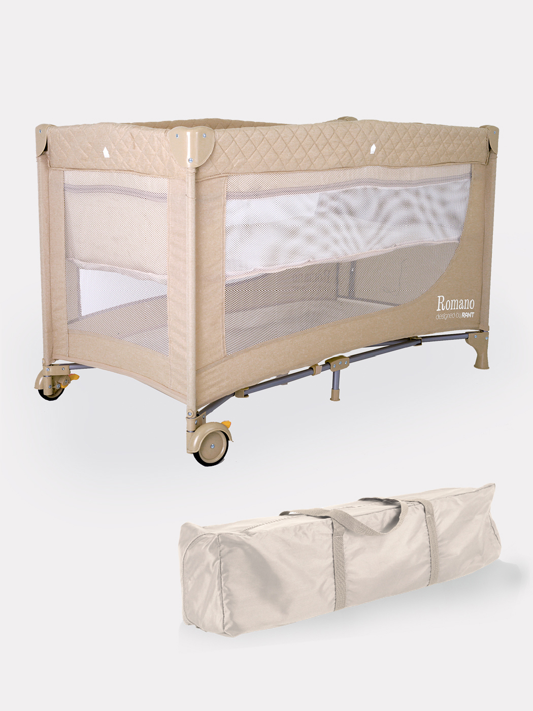 Изображение товара Манеж детский Rant Romano 60x120 см ткань цвет бежевый