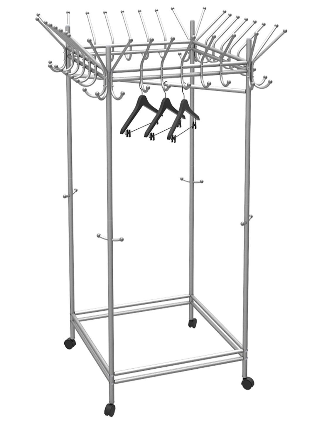 Изображение товара Напольная вешалка Мебелик Пико металл 97x184x97 см серый для офиса и общественных помещений