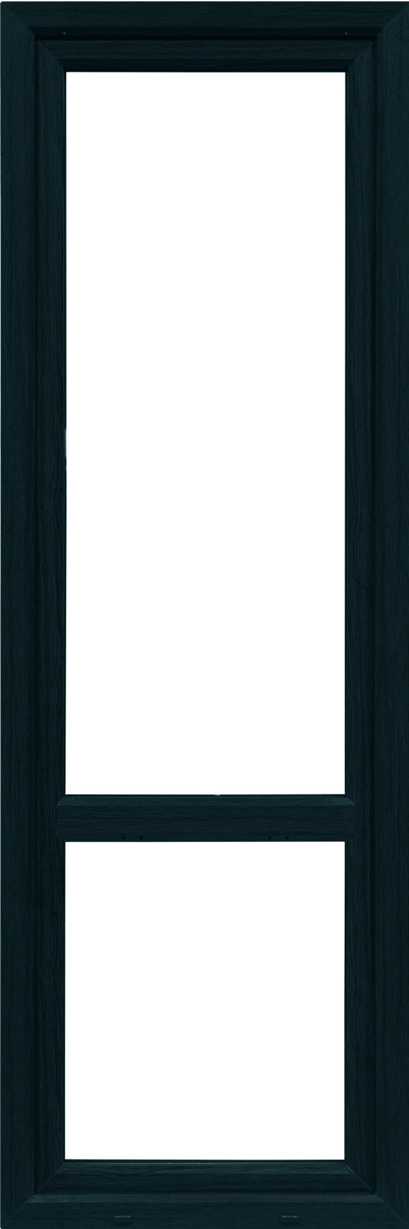 Изображение товара Балконная дверь ПВХ Deceuninck одностворчатая 2100x700 мм (ВxШ) треxкамерный стеклопакет цвет белый/серый антрацит