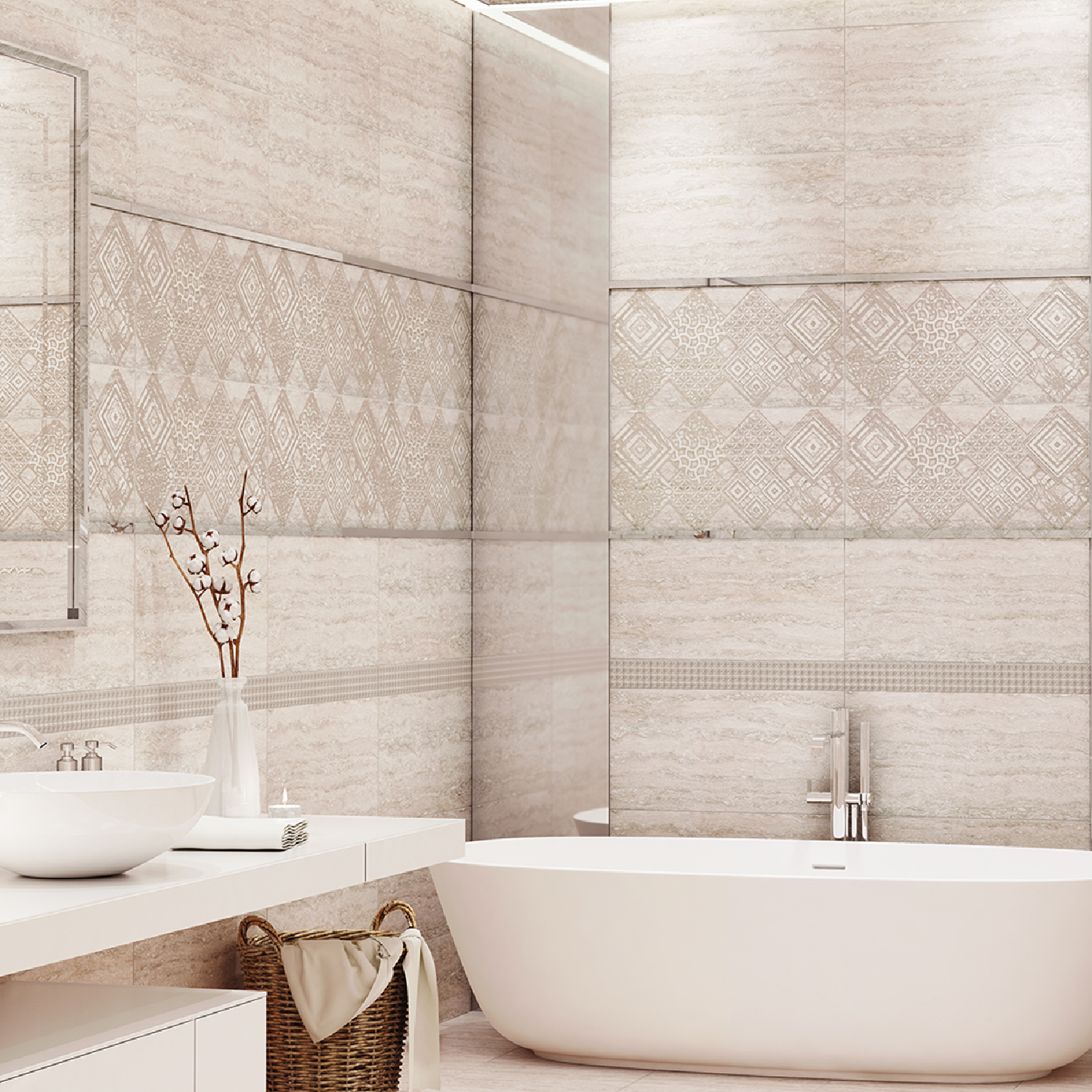 Изображение товара Настенная керамическая плитка Azori Ascoli 31.5x63 см серый