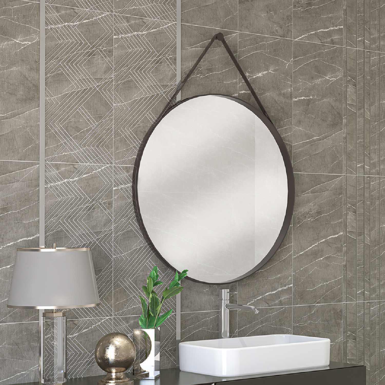 Изображение товара Плитка настенная Azori Hygge Mocca Mix 31.5x63 см эффект камня для ванной