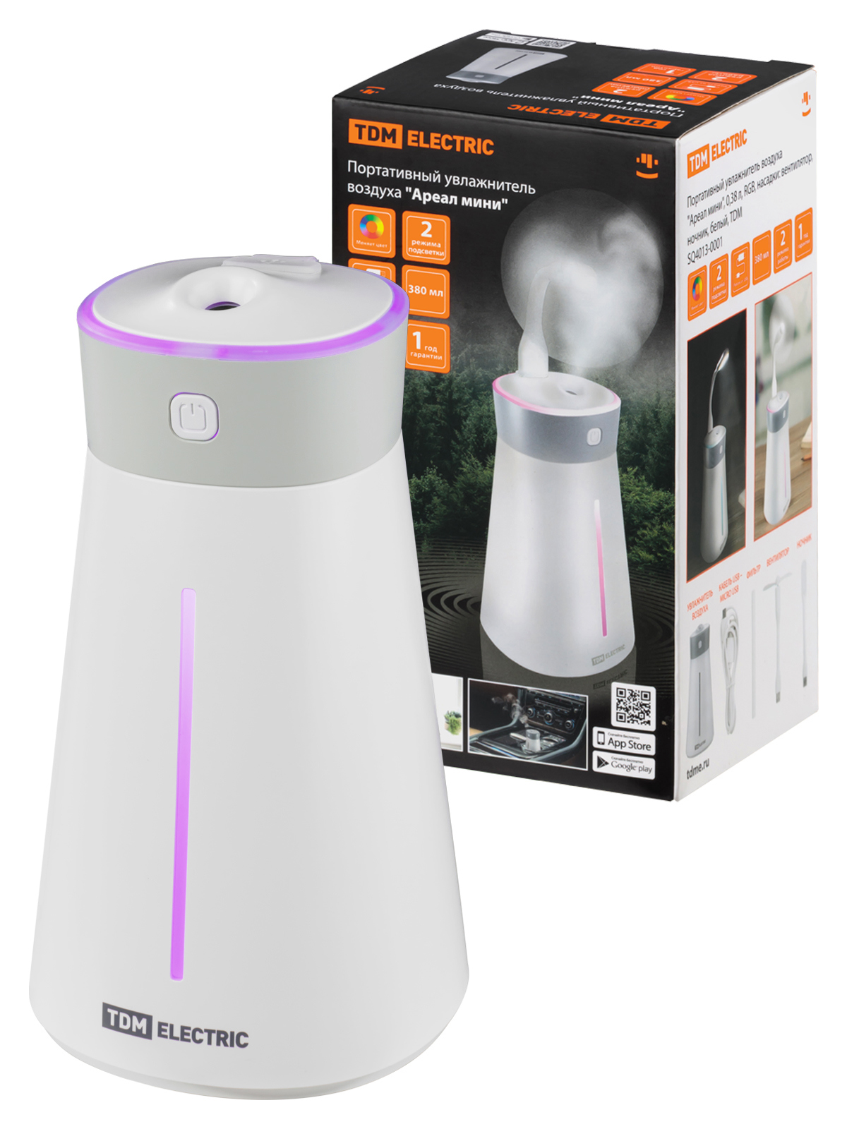 Изображение товара Увлажнитель воздуха TDM Electric Ареал мини белый для комнаты до 3 м²