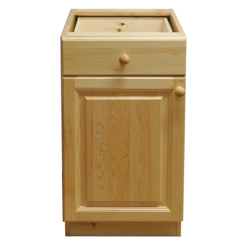 Изображение товара Напольный шкаф Весури из сосны, 45x85x50 см, бежевый, с ящиком