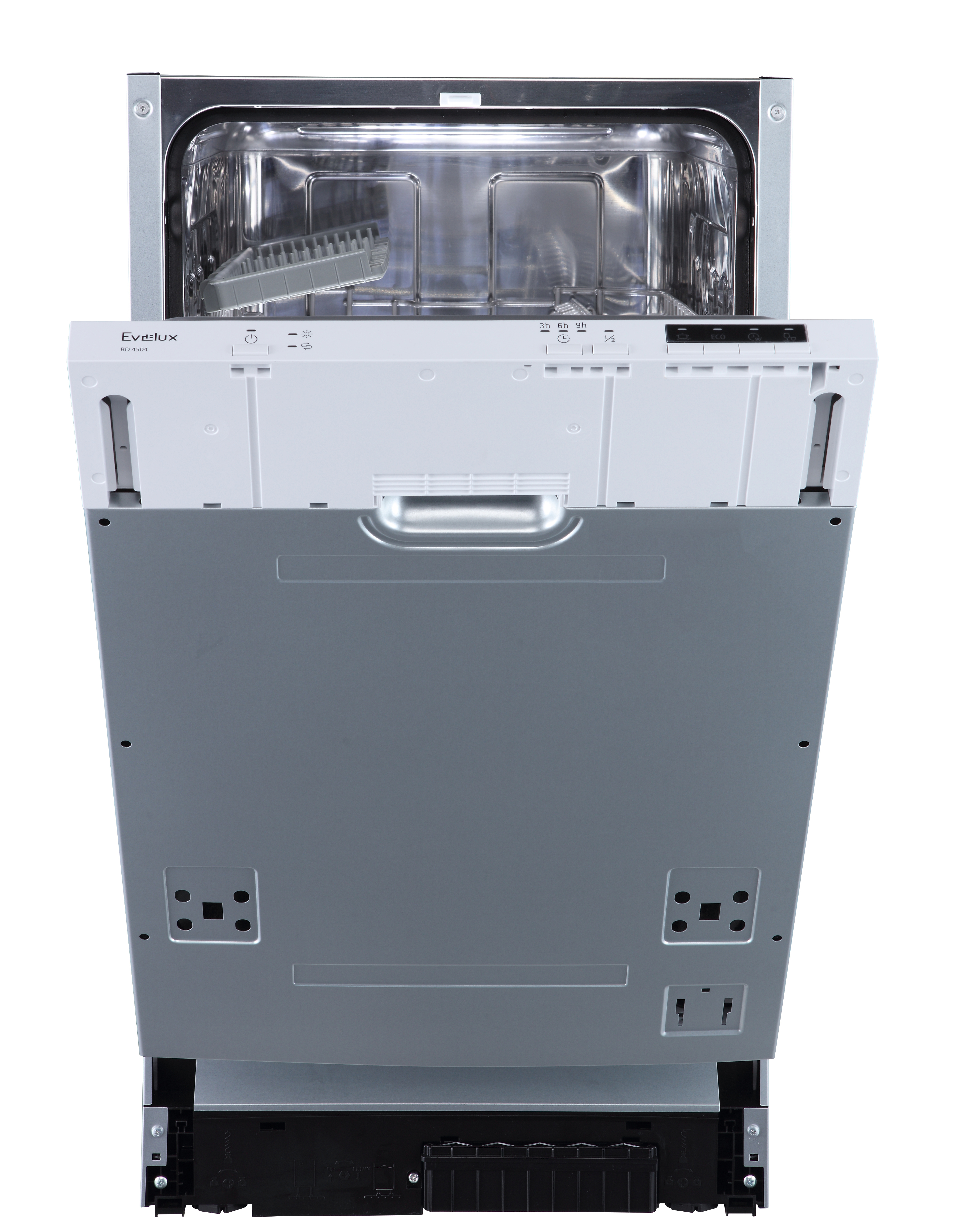 Изображение товара Встраиваемая посудомоечная машина Evelux bd 4504 44.8 см 4 программы серо-белый
